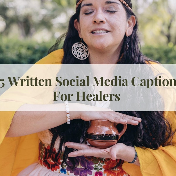 Social Media Captions For Healers, Written Social Media Posts for Professional Healers, Marketing For Healers, Empath and Lightworker Posts