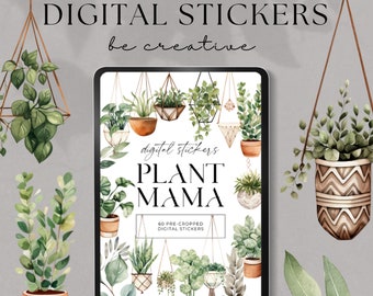 Digital Planner Stickers | Digital Sticker Book | Goodnotes Stickers | Plant Stickers | Goodnotes Planner | Ipad Stickers | Png Stickers