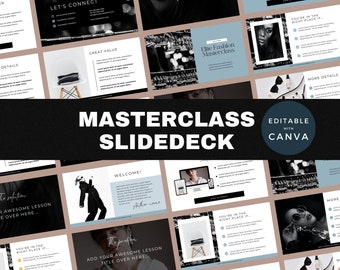 Slide Deck Presentation, Canva Presentation Template, Social Media Coach, Content Creator Marketing, Webinar Slides, Webinar Slide Deck