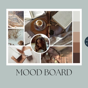 Canva Mood Board Bundle, Canva Vision Board Templates, Editable Mood Boards, Mood Board Marketing Kit for Small Businesses, Moodboard kit
