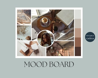 Canva Mood Board Bundle, Canva Vision Board Templates, Editable Mood Boards, Mood Board Marketing Kit for Small Businesses, Moodboard kit