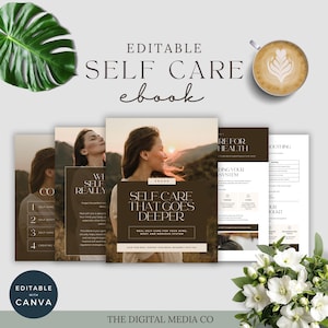 Editable Self-Care eBook Template | Canva eBook for Coaches & Wellness | Mental Health, Nervous System Support, PDF Download