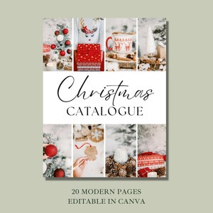 Modelo de catálogo de Natal, DOWNLOAD INSTANTÂNEO, Catálogo de presentes por atacado, Modelo Canva, Livro de preços, Modelo de folha de linha, e-book de produto