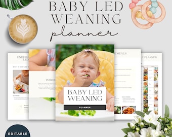 Baby Led Weaning Planner | Canva Editable PDF | BLW Meal Plan Tracker | First Foods Log | Feeding Schedule Template | Instant Download