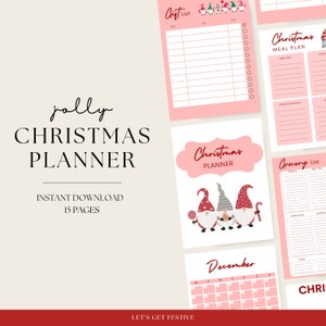 Planificador de Navidad imprimible / Planificador de vacaciones / Plantilla festiva / Descarga digital / Planificador de Navidad / Lista de tareas pendientes de Navidad