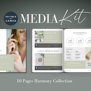Media Kit Influencer Template Canva, Media Kit Canva Template, Media Kit Canva, Content Creator Media Kit, Influencer Marketing Templates