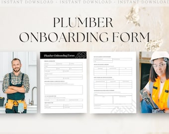 Plumber Onboarding Form, New Client Intake Form, Plumbing Service Agreement Template, Editable PDF for Plumbers, Printable Canva Sheet
