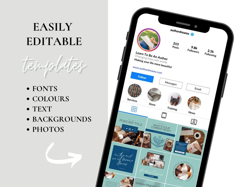 Social Media Posts For Writers, Author Marketing, Instagram Templates For Professional Writing Pros, Writing Content For Book Lovers, Poet image 3