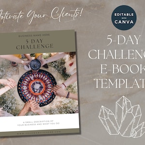 Workbook Template INSTANT DOWNLOAD Canva Template, Challenge Template, Lead Magnet, Worksheet, Daily Challenge, Canva Template Life Coach