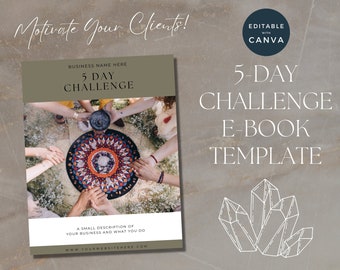 Workbook Template INSTANT DOWNLOAD Canva Template, Challenge Template, Lead Magnet, Worksheet, Daily Challenge, Canva Template Life Coach