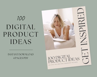 Etsy Business Ideas | 100 Digital Product Ideas To Sell On Etsy | Digital Art | Canva Listing Templates | Digital Download | Digital Print