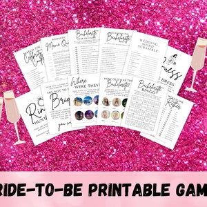Bridal Shower Games, Bridal Word Scramble, Bachelorette Party Games, Printable Wedding Games, Wedding Shower Games, Bride-to-be Games