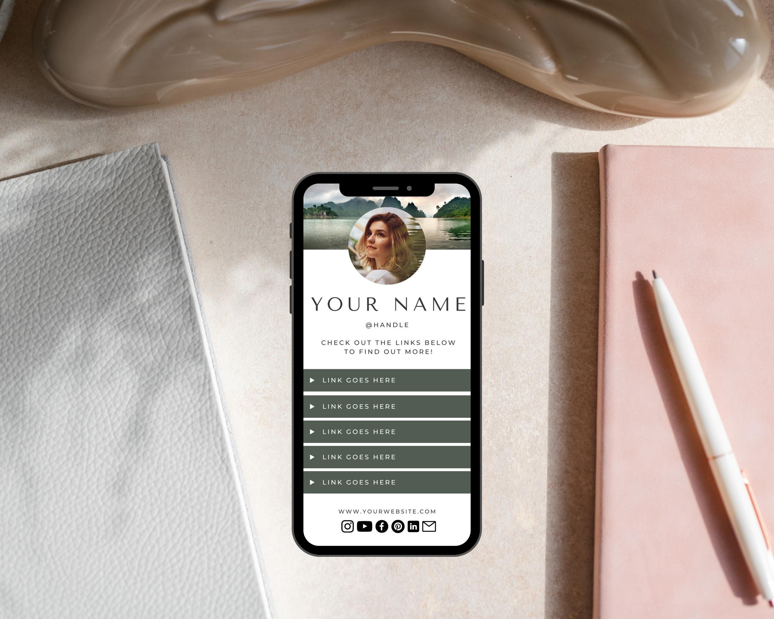 Canva Bio Template Landing Page Social Media Bios Linktree Etsy Canva Bio Template Landing Page Social Media Bios Linktree Etsy