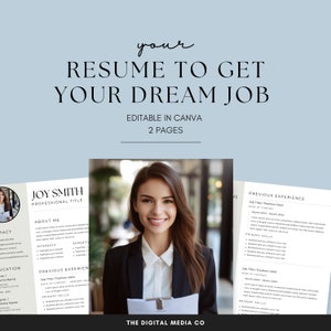 Cv Template | Photo Resume | Cover Letter | Resume Canva | Resume Template | Instant Download | Executive Resume | Job Seeker