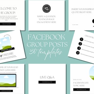 Modèles de marque de groupe Facebook, modèle Canva de téléchargement instantané, messages de groupe Facebook, marketing Facebook, modèles de groupe Canva FB