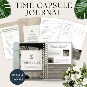 Time Capsule, Memory Capsule Kit, Keepsake for Kids, Students, or Families, Digital Time Capsule Template, Canva Template