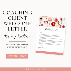 Coaching Client Welcome Letter, Done For You Email, Life Coach Marketing Template, Onboarding Note for Therapist, Coach Written Mail