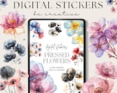 Pressed Flower Digital Stickers, Goodnotes Floral Stickers, Plant Stickers, Goodnotes Planner Collection, Notability Ipad Set, Png Stickers