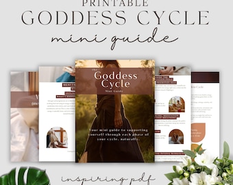Goddess Cycle Mini Guide Printable – 19-seitiges Menstruationszyklus PDF – Ganzheitlicher Gesundheits-Tracker für Frauen – Arbeitsbuch zur Unterstützung des weiblichen Zyklus
