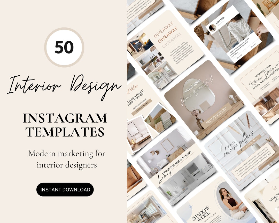 Interior Design Instagram Template | Instagram Posts | Interior ...