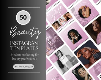 Feminine Canva Beauty Templates, Instagram Templates For Skin Care | Pink Cosmetic Clinic Posts | Esthetician Instagram Templates