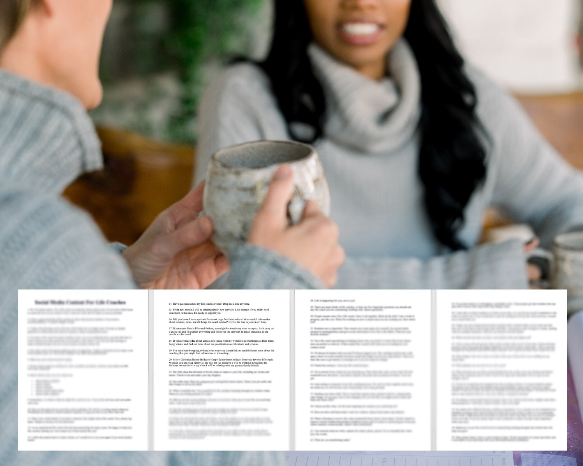 55 Written Social Media Captions for Life Coaches, Social Media