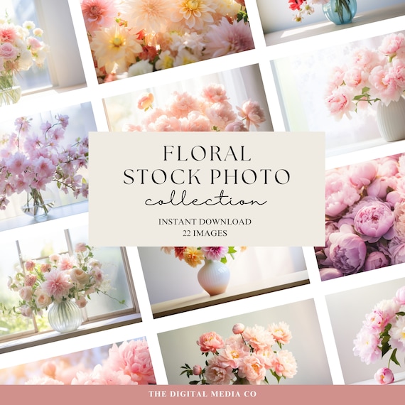 Styled Stock Photography | Stock Flower Photos | Floral Imagery | Canvas Mockup | Garden Stock Images | Bloom Wall Art | Digital Download
