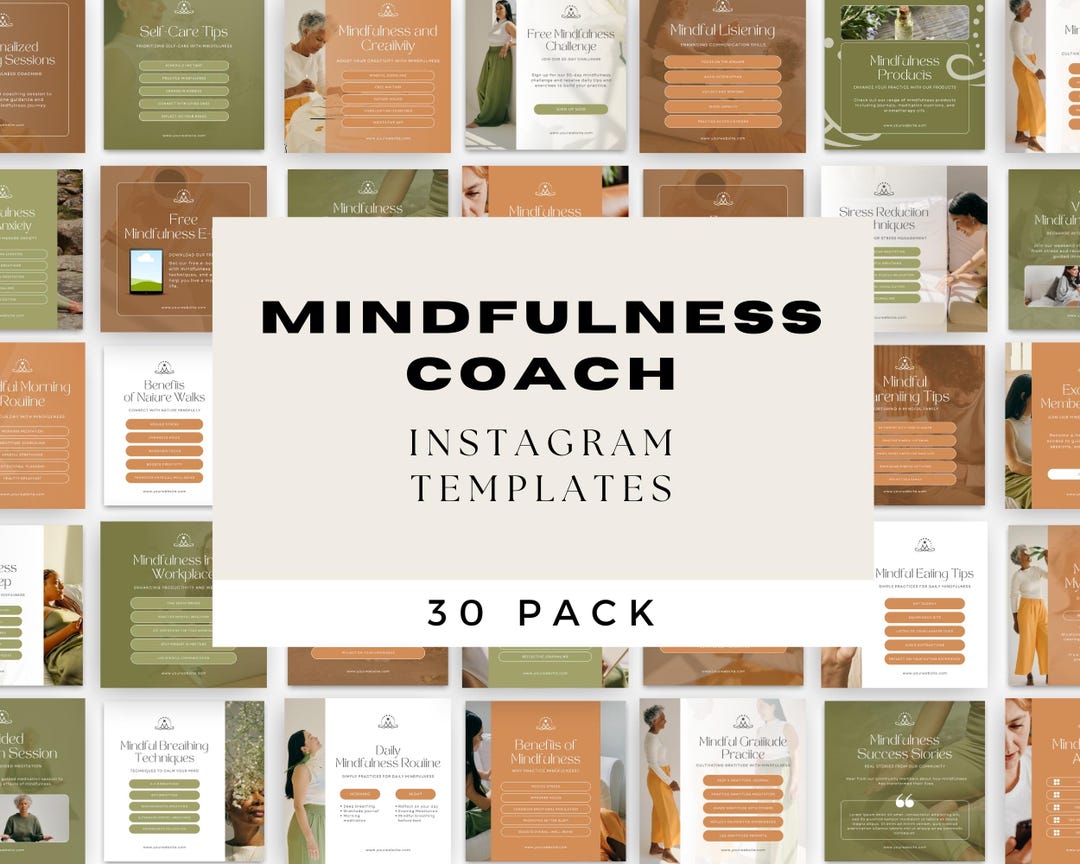Wellbeing Coach | Minimalist Canva Posts | Mental Health Canva Post ...