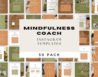 Publicaciones minimalistas de Canva / Publicaciones de Canva sobre salud mental / Plantillas de mindfulness / Publicaciones de coaches de bienestar / Publicaciones de consejeros / Publicaciones sobre bienestar