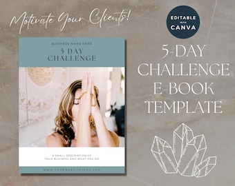 Workbook Template INSTANT DOWNLOAD Canva Template, Challenge Template, Lead Magnet, Worksheet, Daily Challenge, Canva Life Coach Template