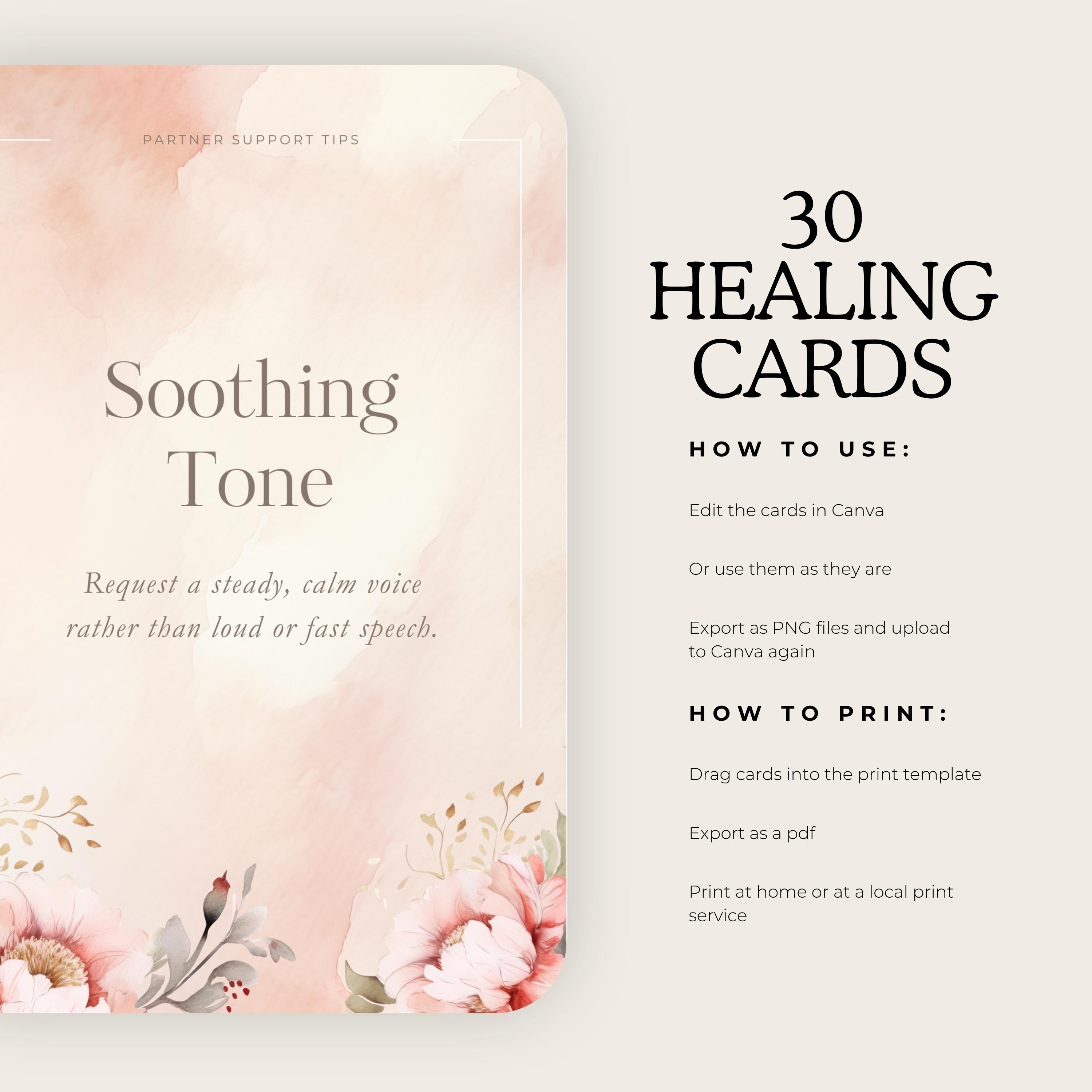 Doula Rack Card Examples Doula Flash Cards Printable, Birth Support Cards With Handy Print ...