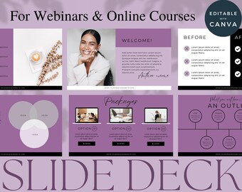 Big Slide Deck Presentation, Canva Presentation Template, Social Media Coach, Content Creator Marketing, Webinar Slides, Webinar Slide Deck