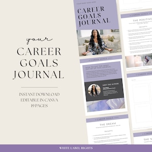 Career Goals Journal, Career Planner, Canva Career Plan Template, Career Planning Tools, Career Coaching, Career Lead Magnet, Job E-book