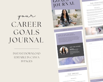Career Goals Journal, Career Planner, Canva Career Plan Template, Career Planning Tools, Career Coaching, Career Lead Magnet, Job E-book