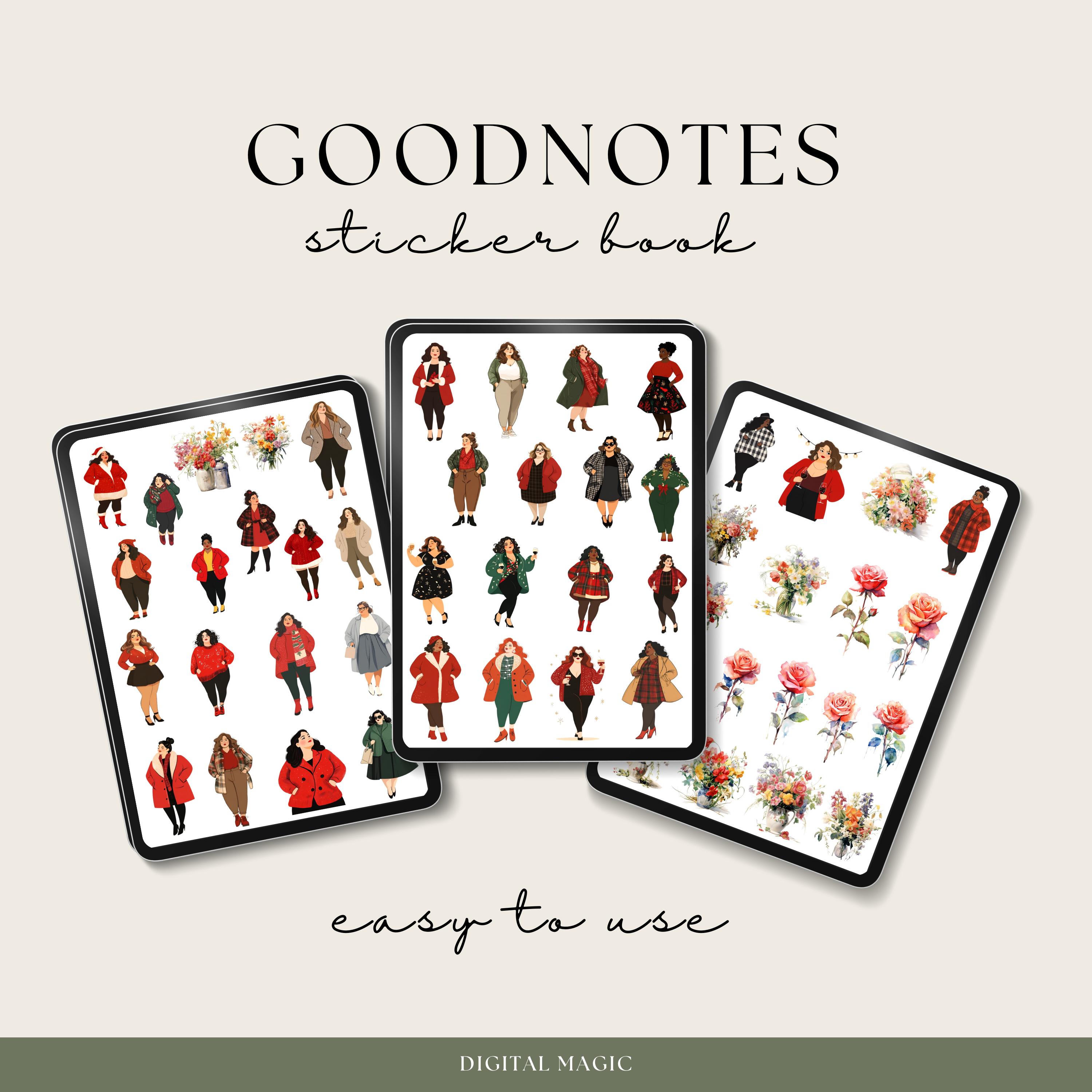 Curvy Girl Digital Planner Stickers, Fashion Goodnotes Stickers ...