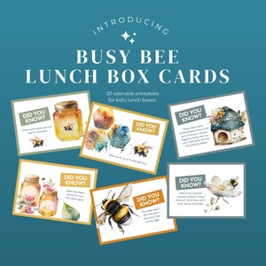 Erster Schultag Geschenk | Drucken Sie zu Hause | Wusstest du schon? Lunchbox Notizen | Lunch Box Notizen Notizblock | Lunchbox Karten | Bienen Karte