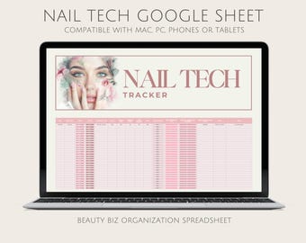 Nail Tech Google Sheet Template, Client Tracker for Nail Artists, Appointment & Income Log, Beauty Industry Customer Tracker, Intake Form
