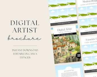 Digital Artist Brochure, Professional Designer Business Document, Price List, Company Flyer, Online Marketing Template, Instant Download