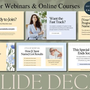 Slide Deck Presentation, Canva Presentation Template, Social Media Coach, Content Creator Marketing, Webinar Slides, Webinar Slide Deck