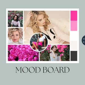 Canva Mood Board Bundle, Canva Vision Board Templates, Editable Mood Boards, Mood Board Marketing Kit for Small Businesses, Moodboard kit