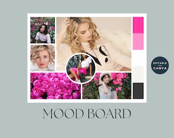 Canva Mood Board Bundle, Canva Vision Board Templates, Editable Mood Boards, Mood Board Marketing Kit for Small Businesses, Moodboard kit