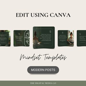 Mindfulness Templates, Editable Canva Social Media Posts, Self-care and ...