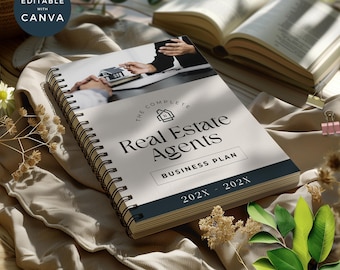 Real Estate Agent Business Plan Canva, Industry Template, Editable Biz Document, Realty Printable Biz Plan, Executive Summary, Startup Sheet