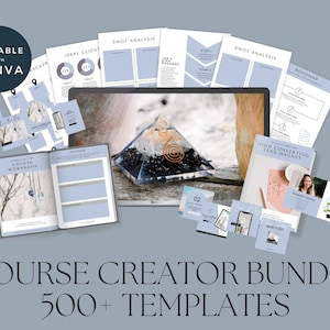 Course Creator Canva Bundle, Course Creator Templates, Course Template Bundle, Course Creator Toolkit, Editable Canva Templates, Influencer