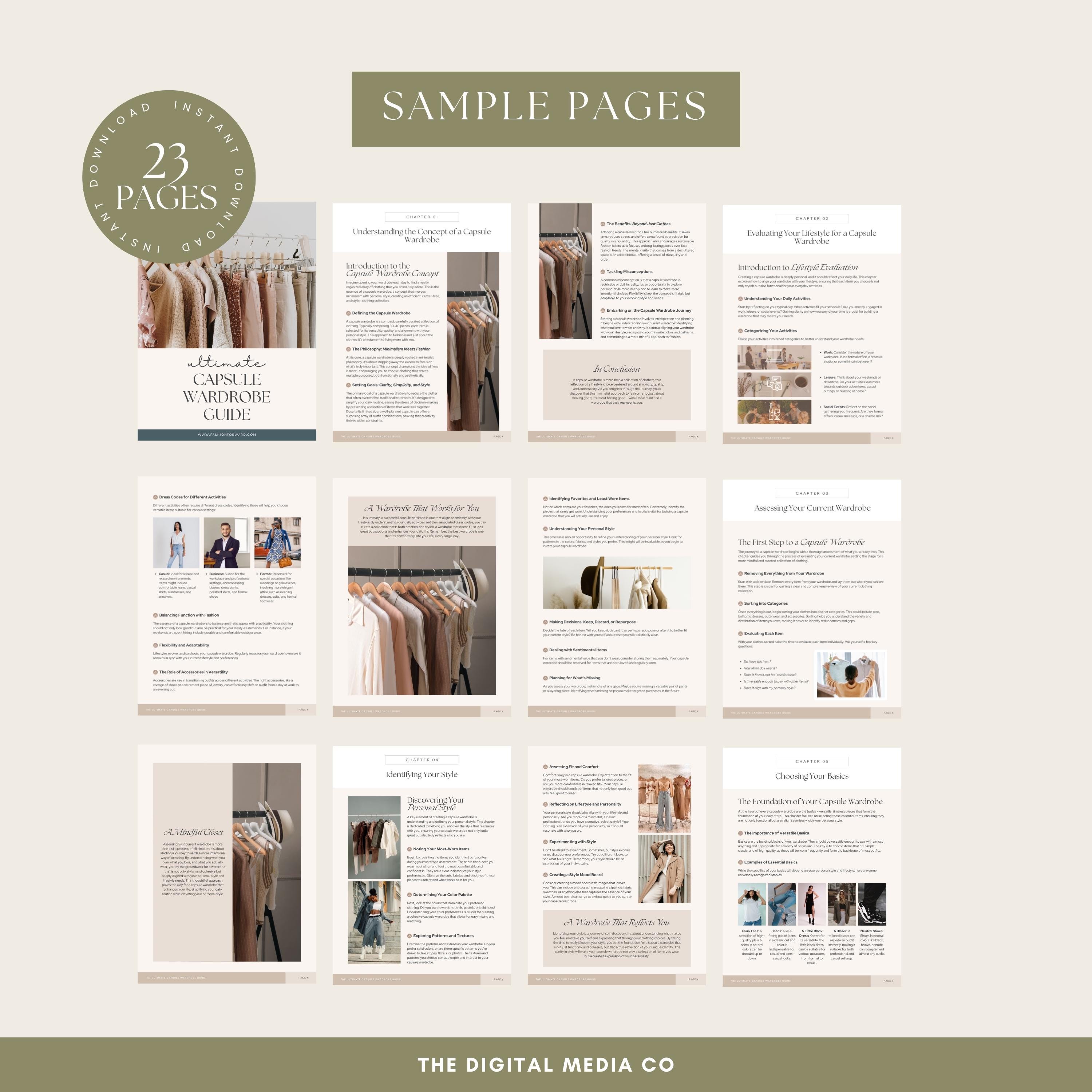 Wardrobe Capsule Template, Editable Template for Closet Organization ...