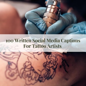 Tätowierer Geschrieben Social Media Captions, Tätowierer Marketing, Instagram Posts Für Tattoo-Studios, Tattoo-Content