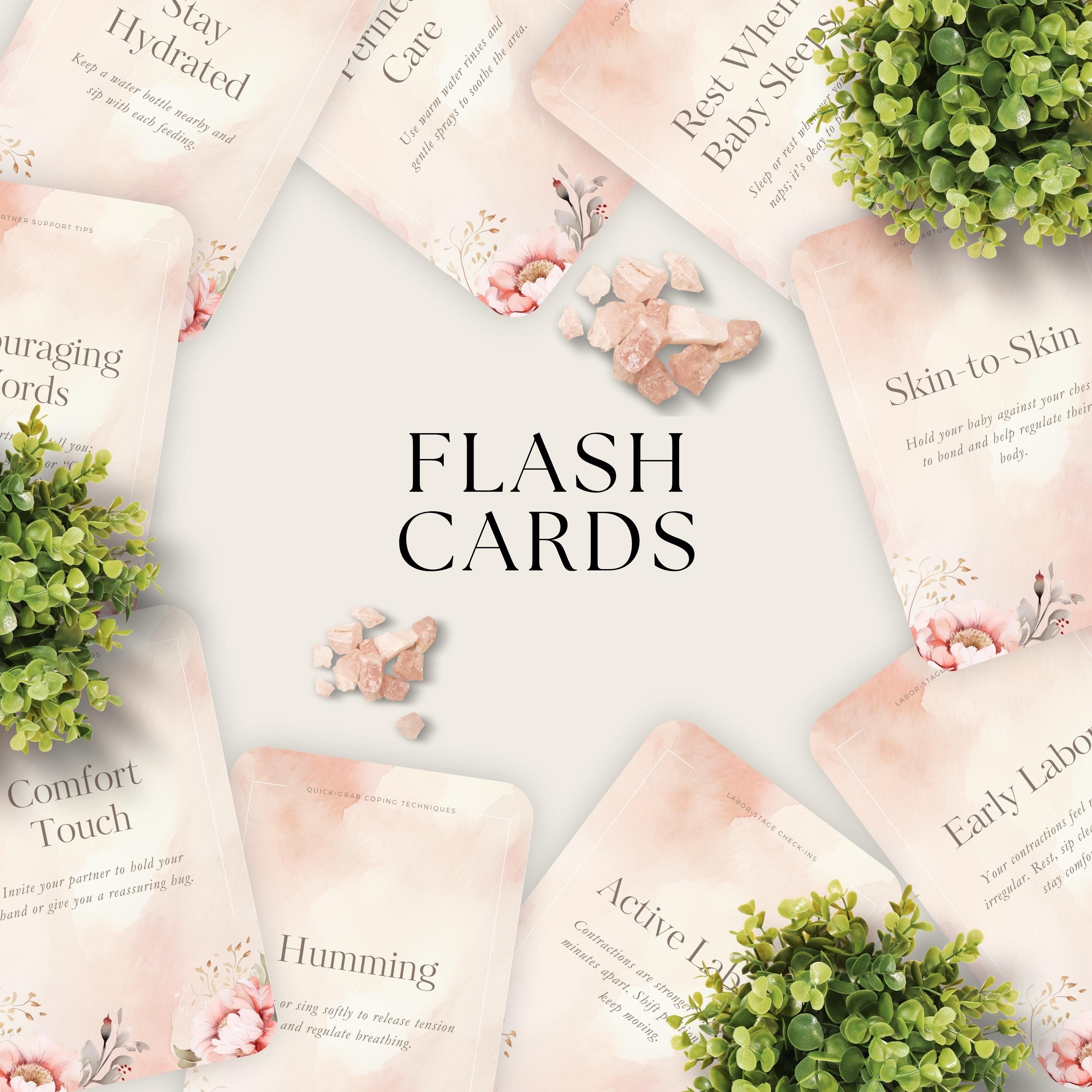 Handy Cards Example Doula Flash Cards Printable, Birth Support Cards With Handy Print ...