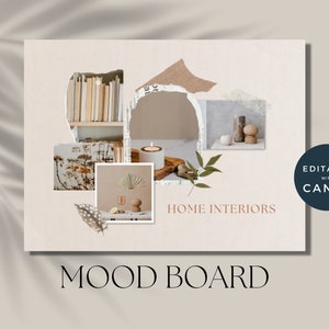 Canva Mood Board Bundle, Canva Vision Board Templates, Editable Mood Boards, Mood Board Marketing Kit for Small Businesses, Moodboard kit