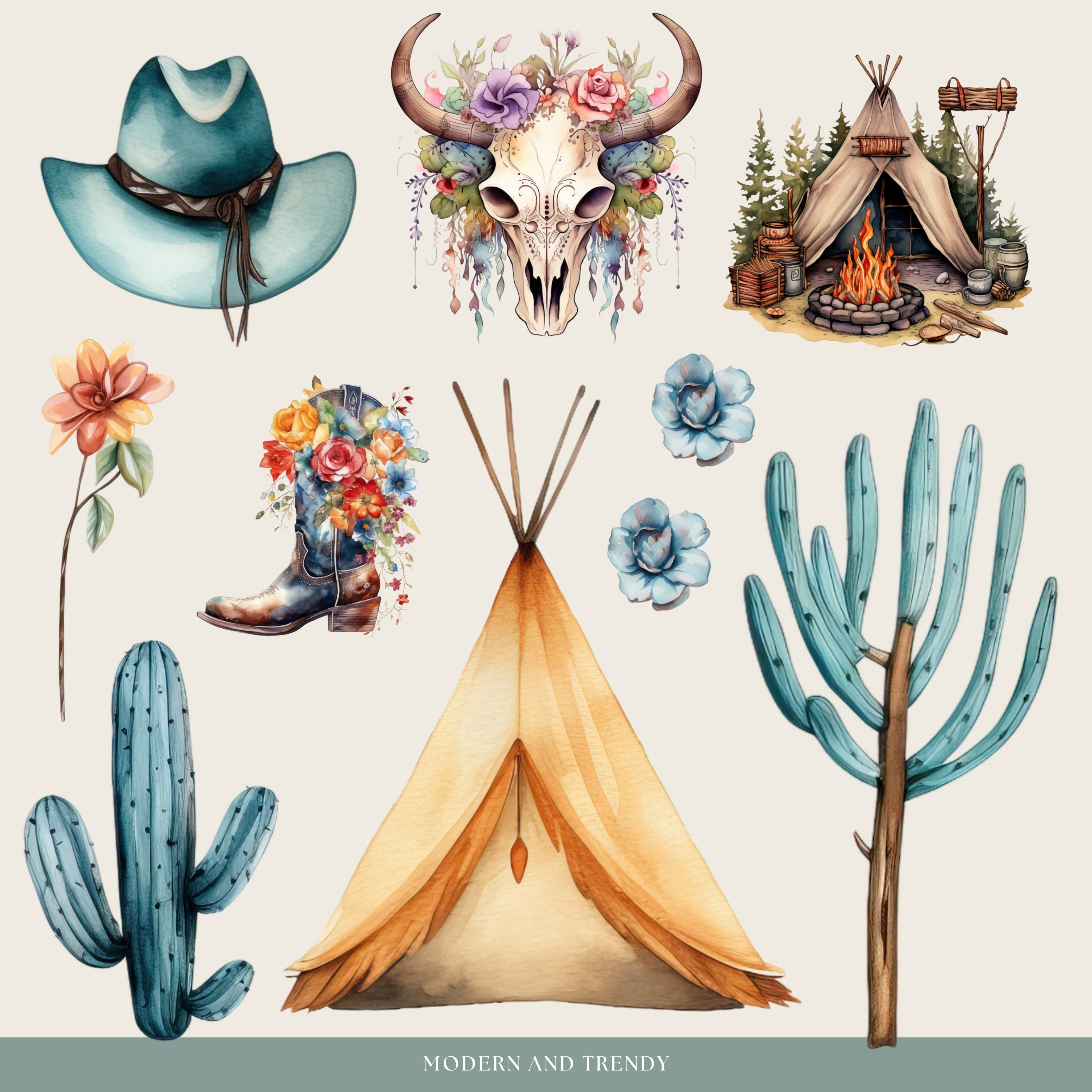 Wild West Digital Planner Stickers, Cowboy Digital Stickers, Goodnotes ...