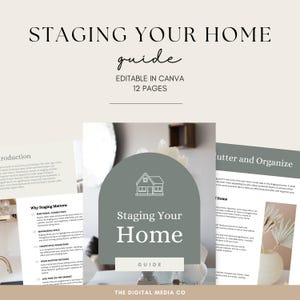 Guide de mise en scène de votre maison imprimable | Liste de contrôle de 12 pages pour la préparation de la vente à domicile | Cadeau client agent immobilier | Modèle PDF de l'immobilier | Téléchargement instantané